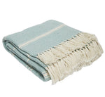 Teal Oxford Stripe Blanket - Weaver Green
